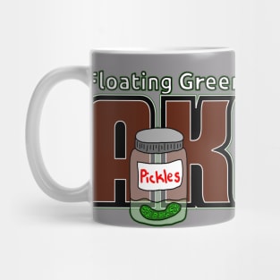 Floating Green Pickles Mug